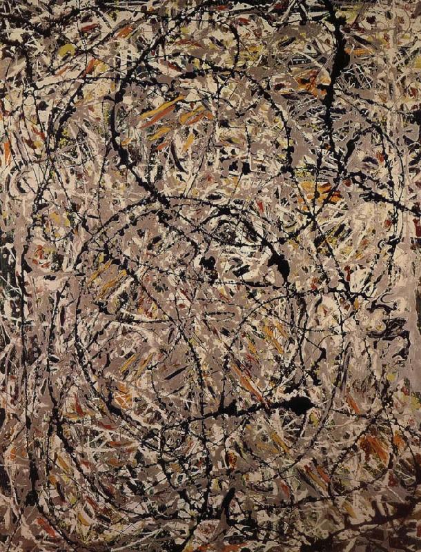 Jackson Pollock undulating paths oil painting picture